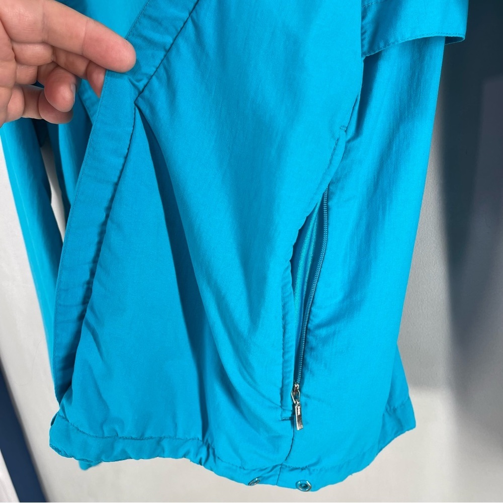Nike Bright Turquoise Half-Zip Pullover Jacket 80’s Medium Size - Picture 5 of 11